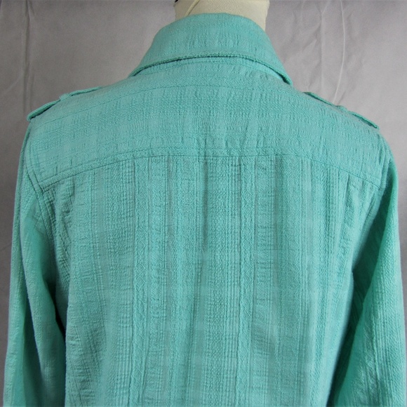 Soft Surroundings Medium Top Blouse Snap Front L/S - Picture 6 of 8